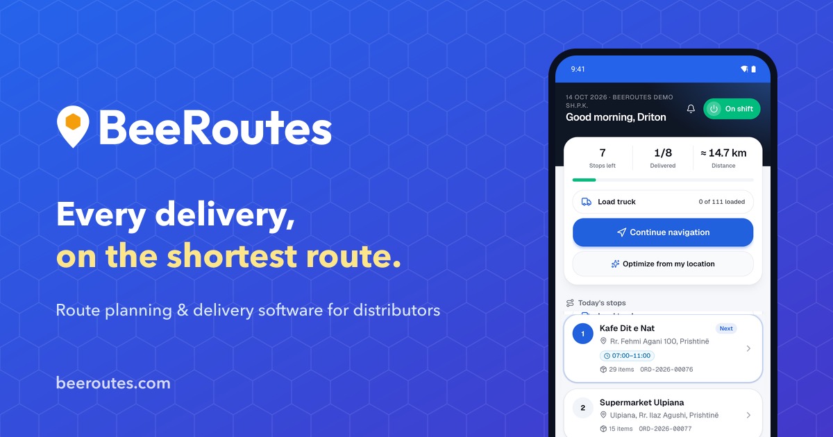 BeeRoutes: Route Planning and Delivery Software for Distributors